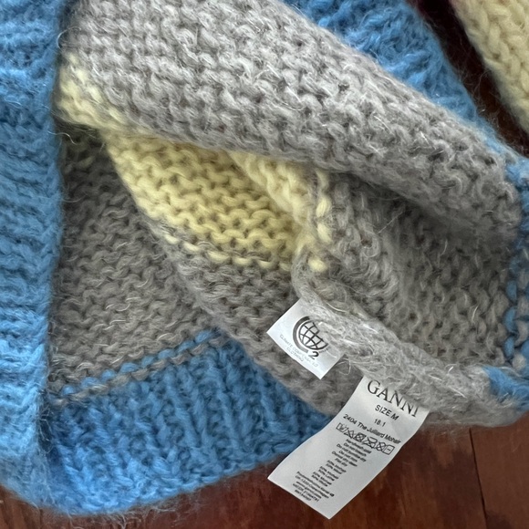 GANNI Julliard Striped Mohair Sweater,size M - Picture 10 of 12